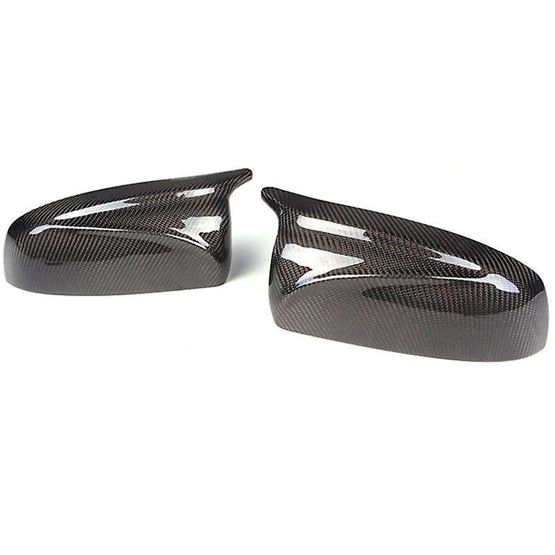 1 Pair Carbon Fiber Car Side Review Mirror Cover Cap Accessories for X5 X6 E70 E71 2007-2013
