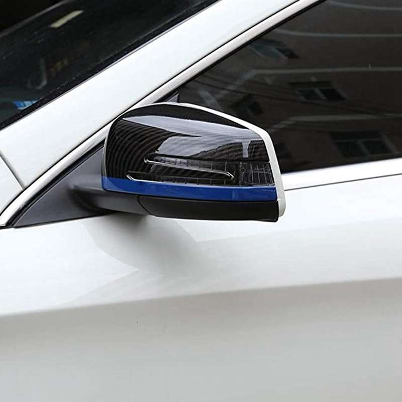 1 Pair Carbon Fiber Car Rearview Mirror Cover Cap Accessories for - C E CLA GLA Class W176 W117
