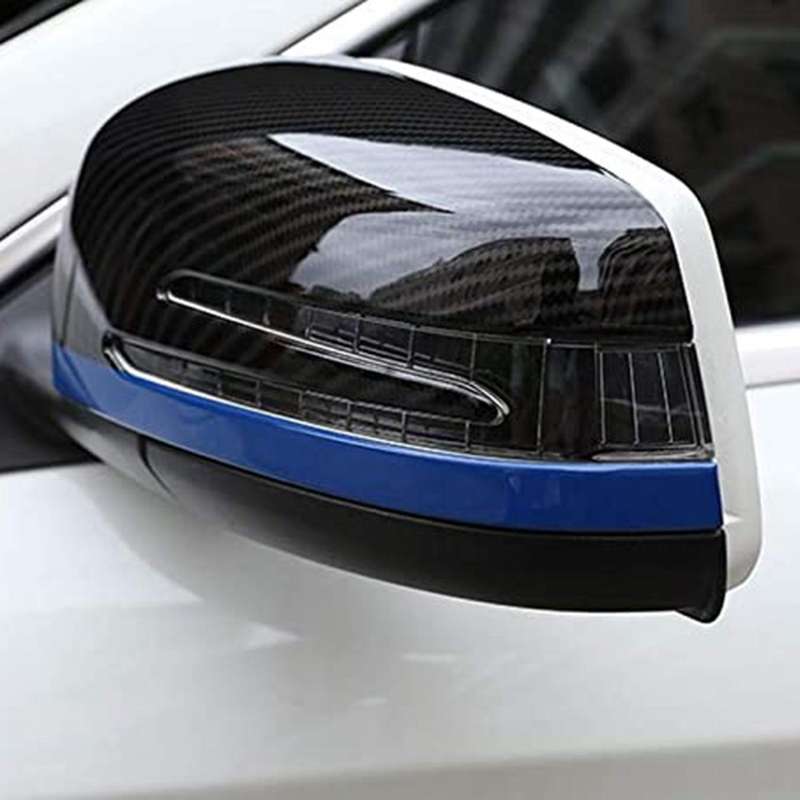 1 Pair Carbon Fiber Car Rearview Mirror Cover Cap Accessories for - C E CLA GLA Class W176 W117