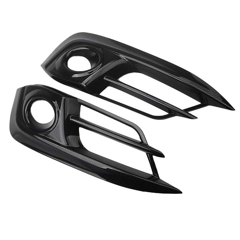 1 Pair Carbon Fiber Front Bumper Fog Light Lamp Cover Grille for 10Th 2016 2017 2018