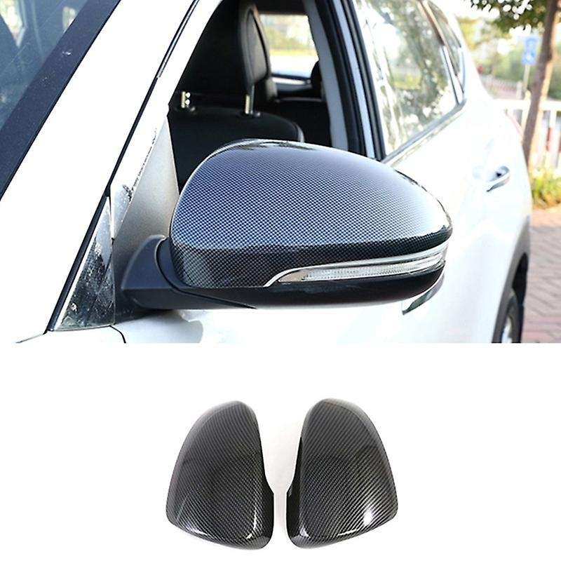 1 Pair Carbon Fiber Car Review Mirror Cover Cap Accessories for 2015-2020