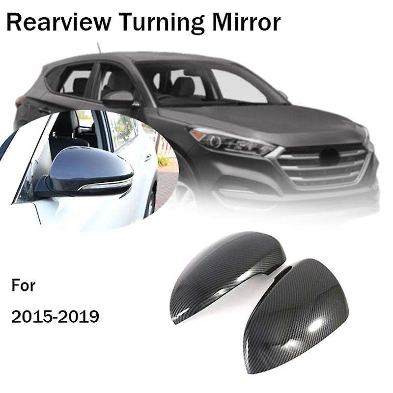 1 Pair Carbon Fiber Car Review Mirror Cover Cap Accessories for 2015-2020