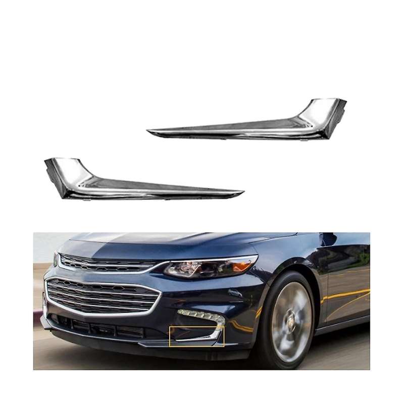 1 Pair Chrome Front Bumper Trim Stripe for 2016 -2018 Fog Light Cover Stripe Decoration