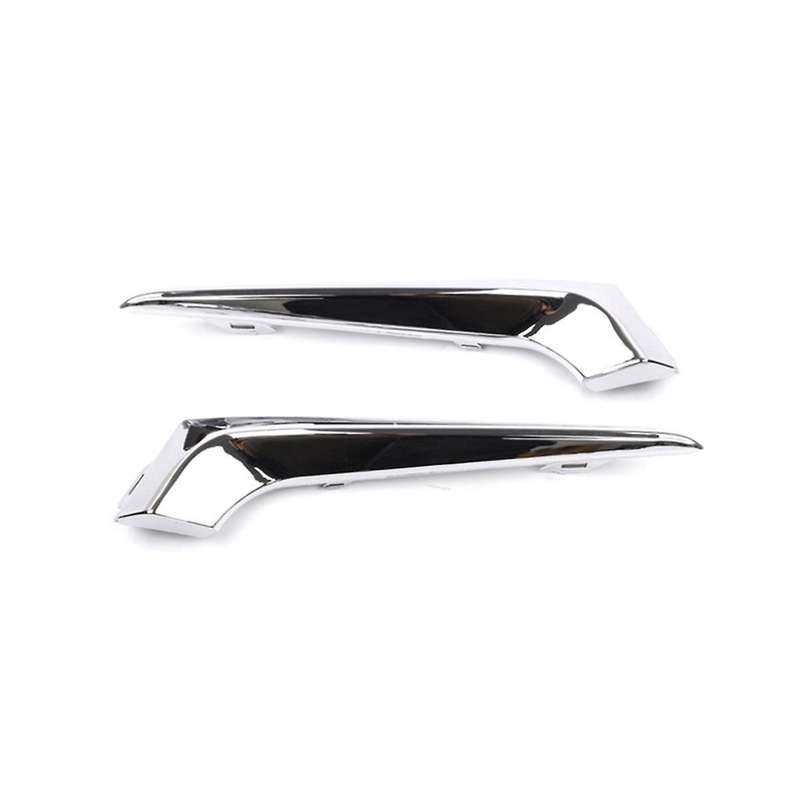 1 Pair Chrome Front Bumper Trim Stripe for 2016 -2018 Fog Light Cover Stripe Decoration