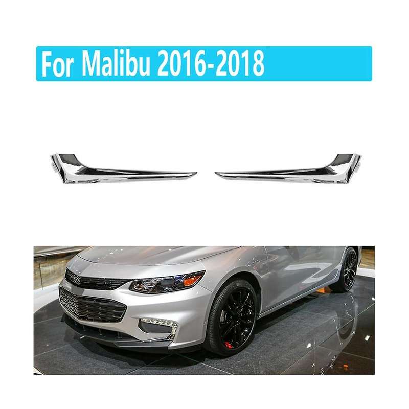 1 Pair Chrome Front Bumper Trim Stripe for 2016 -2018 Fog Light Cover Stripe Decoration