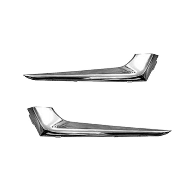 1 Pair Chrome Front Bumper Trim Stripe for 2016 -2018 Fog Light Cover Stripe Decoration