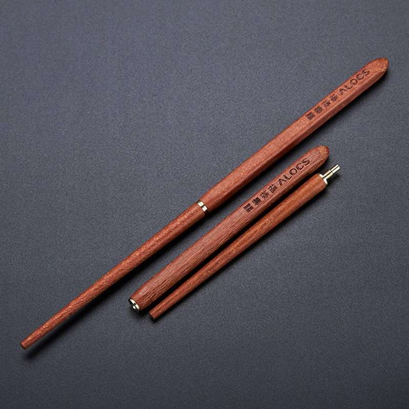 1 Pair Chopsticks Wood Folding Chopsticks for Camping Picnic Foldable Retractable Chopsticks Tablewa