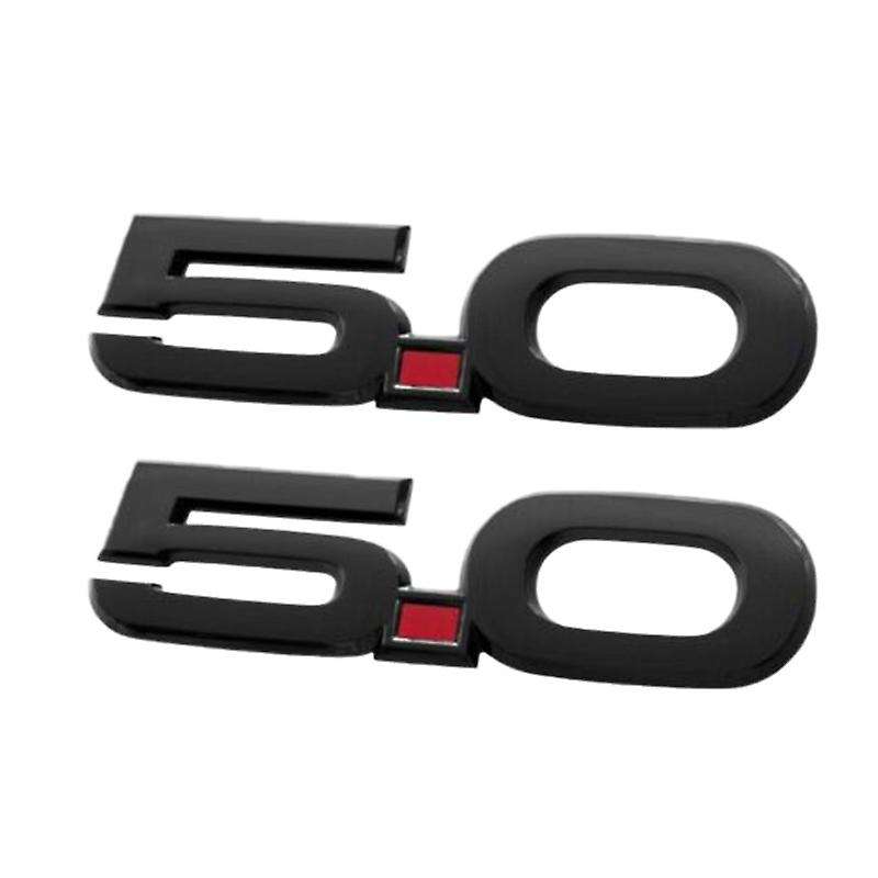 1 Pair Compatible 2015-2020 GT 5.0 Black 5.5 inch Fender Side Emblems