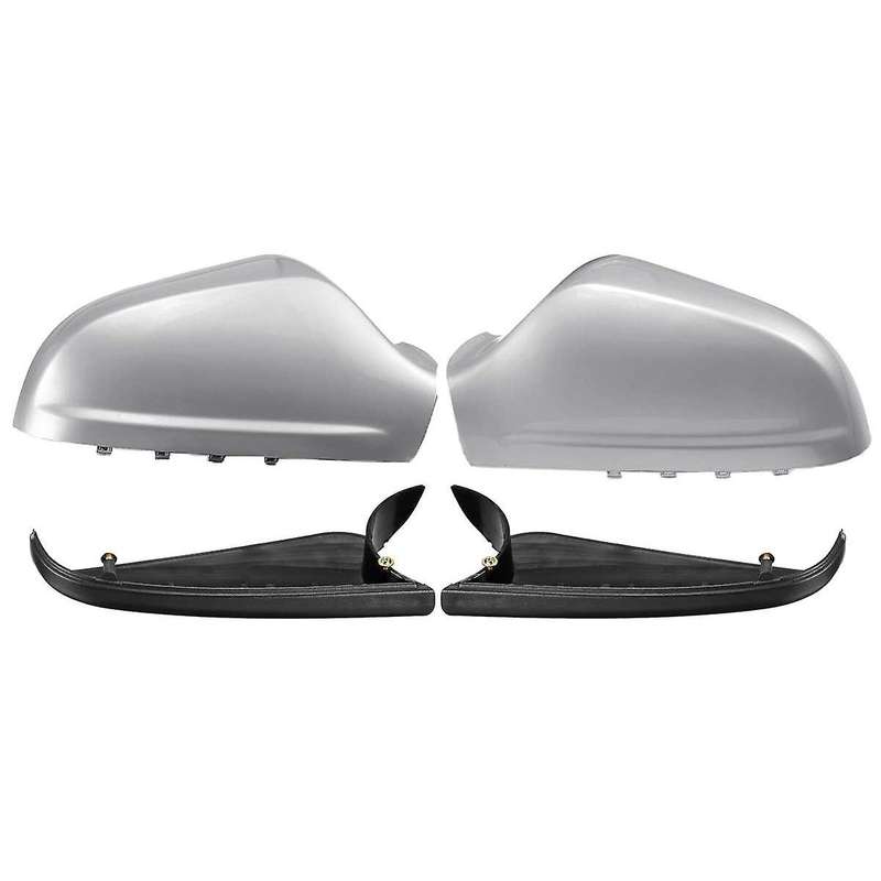 1 Pair Door Side Mirror Housing Wing Mirror Cover for H Mk5 2010-2013 Gloss Silver