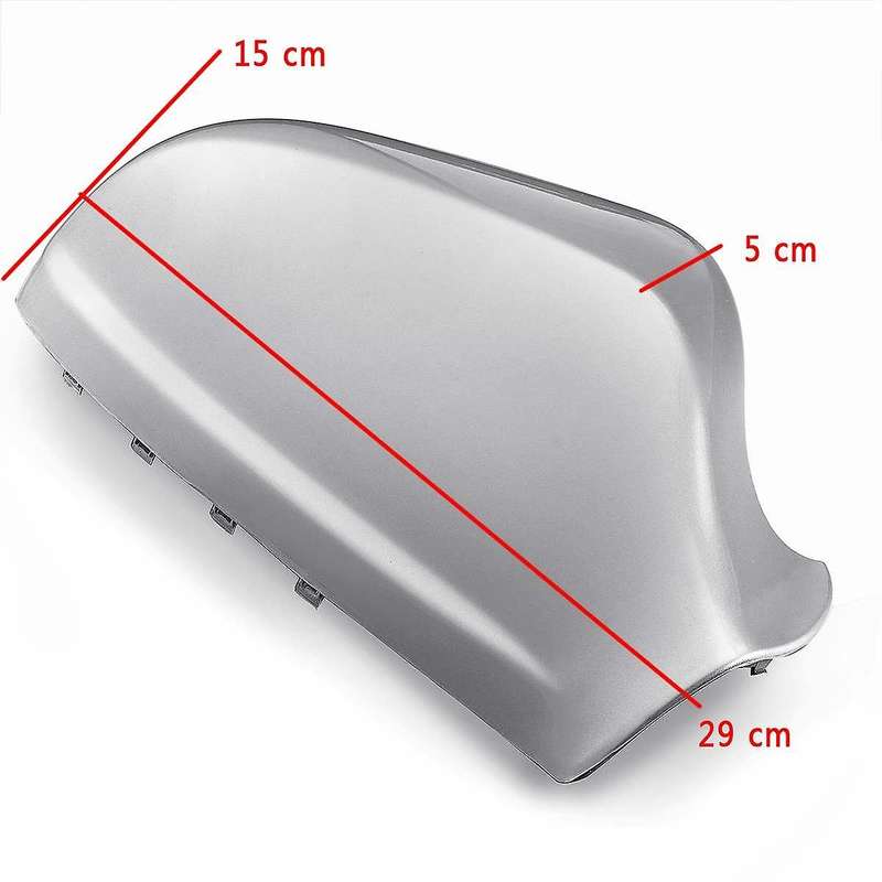 1 Pair Door Side Mirror Housing Wing Mirror Cover for H Mk5 2010-2013 Gloss Silver