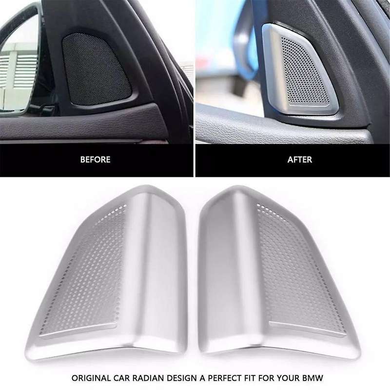 1 Pair Door Stereo Speaker Tweeter Covers Stickers Trim for X5 X6 F15 F16 2014 2015 2016 2017 2018