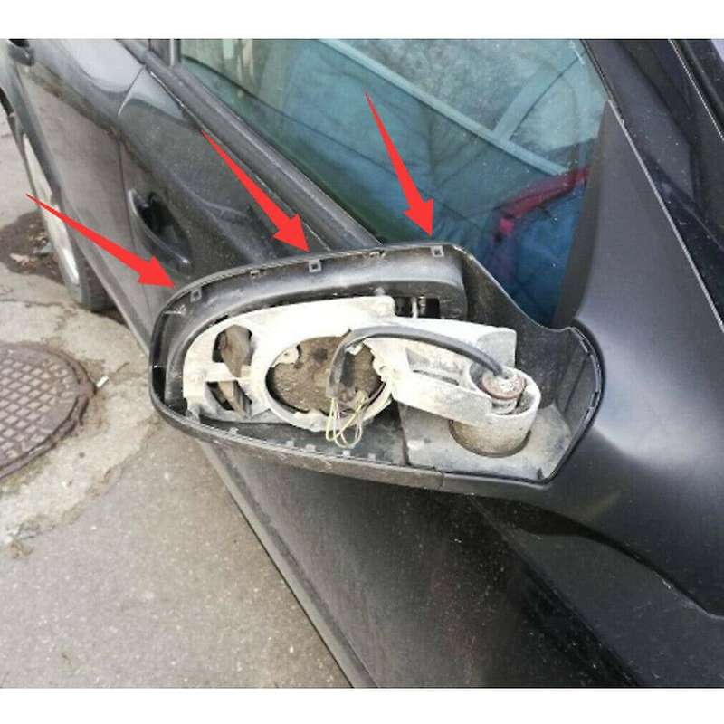 1 Pair Door Side Mirror Housing Wing Mirror Cover for H Mk5 2004-2009 Gloss Silver