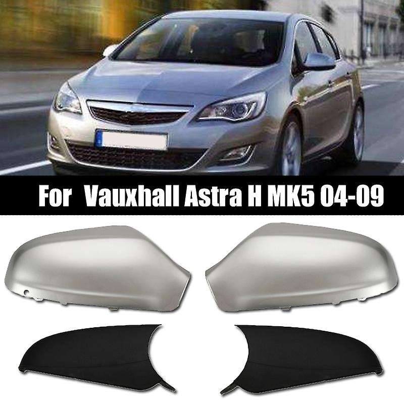 1 Pair Door Side Mirror Housing Wing Mirror Cover for H Mk5 2004-2009 Gloss Silver