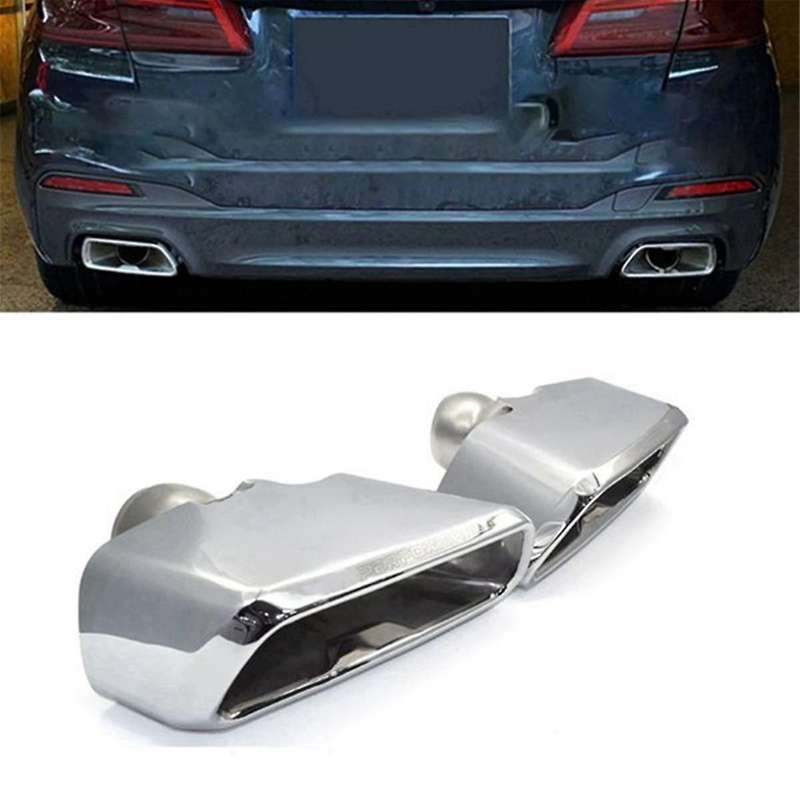 1 Pair Exhaust Pipe Muffler Pipe for 5 Series G30 G38 540 530 2018-2019 Car Rear Tail Tips Nozzle T