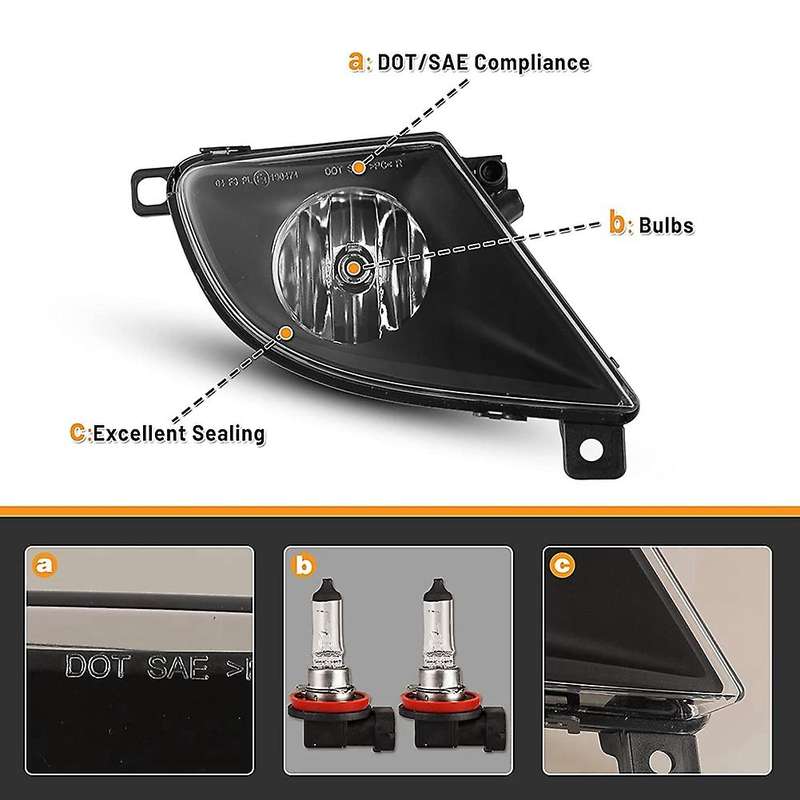 1 Pair Fog Lamp Fog Lights Driving Light for  5 Series E60/E61 525I 528I 528Xi 530I 535I 535Xi 550I