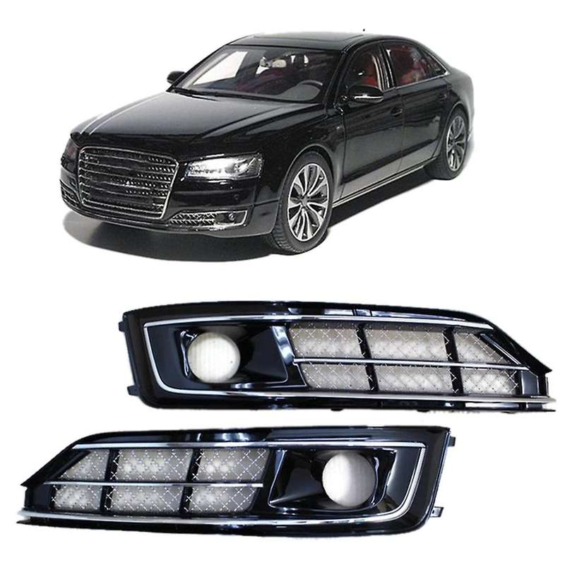 1 Pair Fog Light Grilles Front Bumper Lower Fog Light Grille Mesh Grill for - A8 D4 W12 4H0807680AA