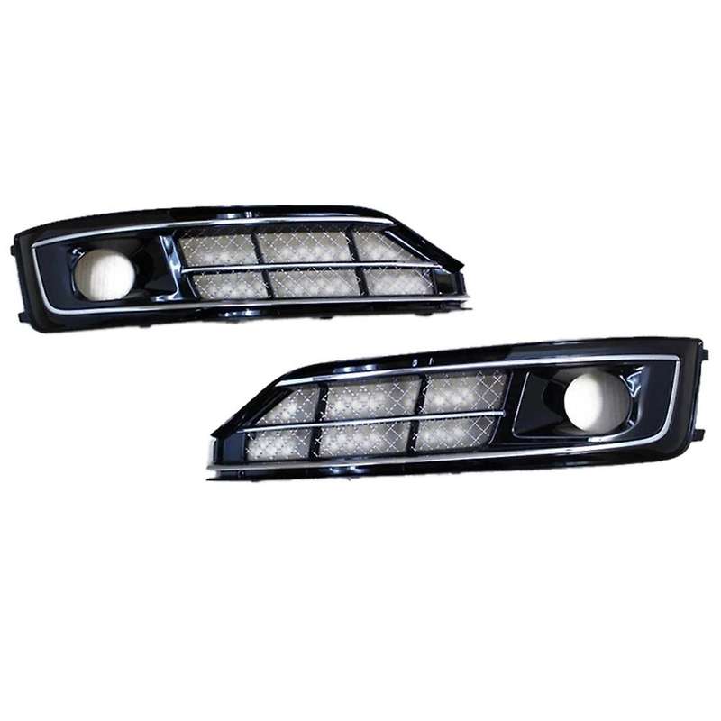 1 Pair Fog Light Grilles Front Bumper Lower Fog Light Grille Mesh Grill for - A8 D4 W12 4H0807680AA