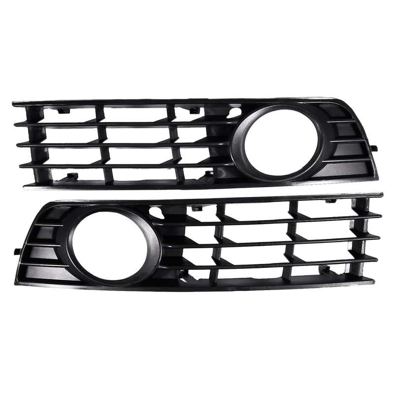 1 pair Fog Light Grille Front Lower Left Right Grid Grille for A4 B6 Sedan 02-05