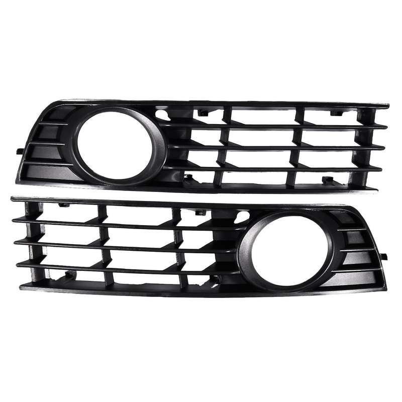 1 pair Fog Light Grille Front Lower Left Right Grid Grille for A4 B6 Sedan 02-05
