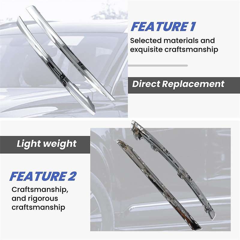 1 Pair for XC60 MK2 2022 Car Front Bumper Bright Strip Chrome Plated 32227905 32227906