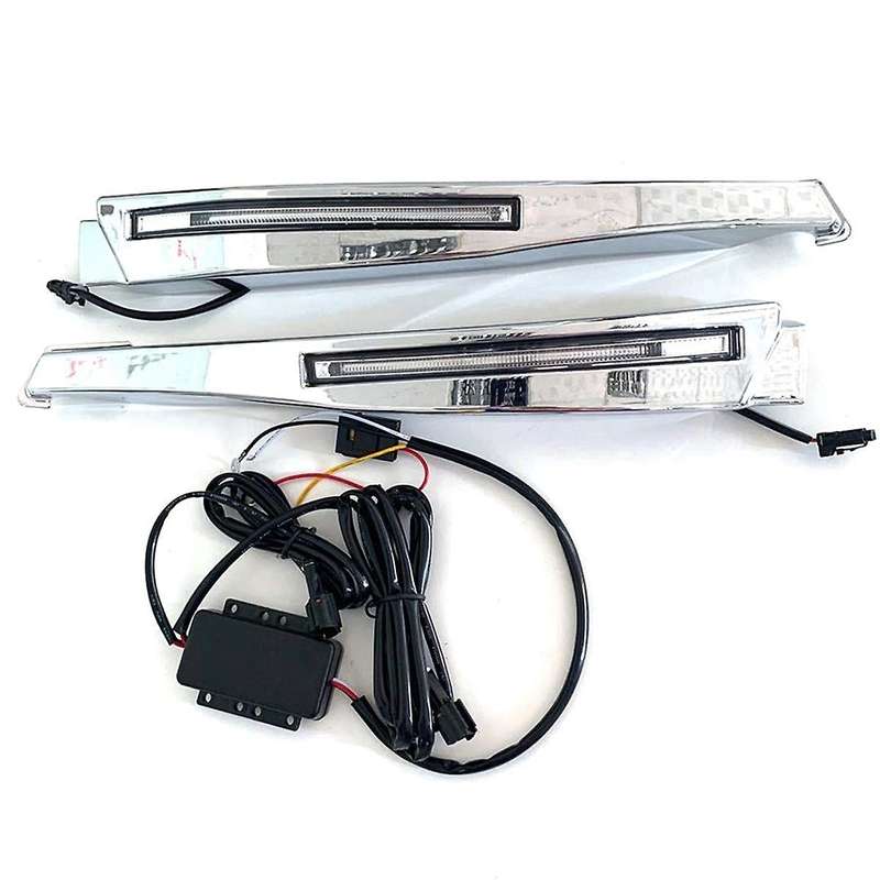 1 Pair for XF 2008-2012 12V LED Front Fog Lights DRL Daytime Running Lights with Harness
