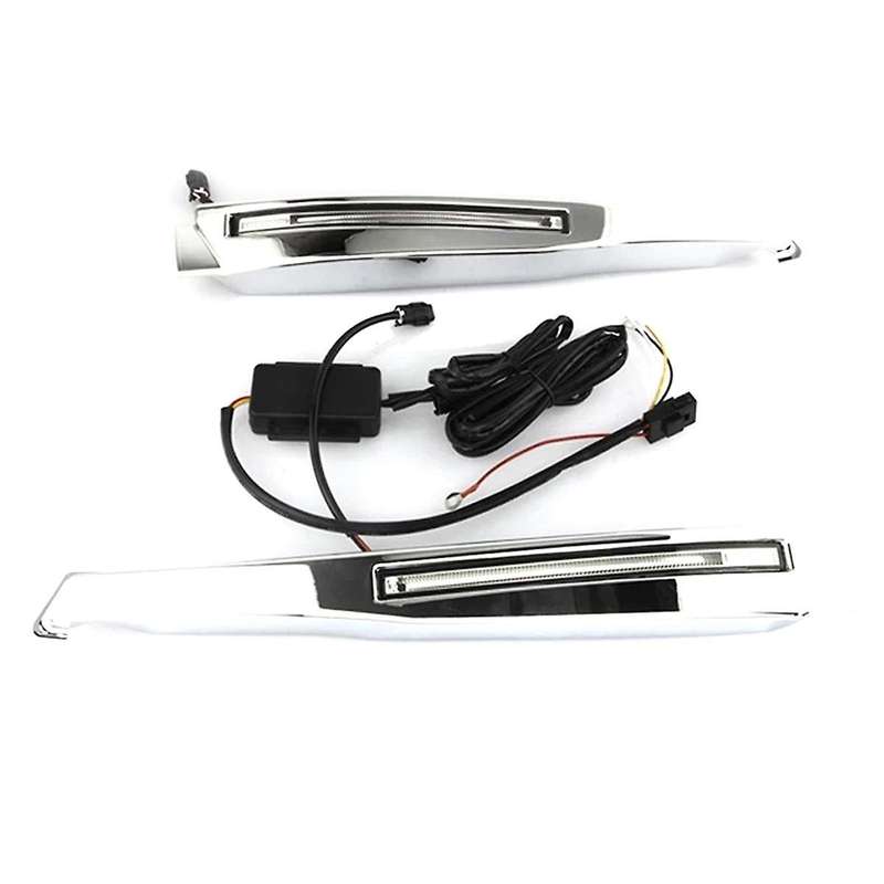 1 Pair for XF 2008-2012 12V LED Front Fog Lights DRL Daytime Running Lights with Harness