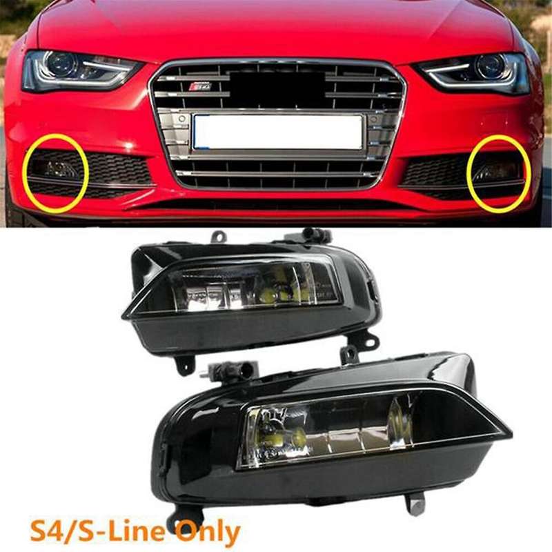 1 Pair Front Bumper Fog Light Assembly Driving Light for (A4) S4 B9 2013-2015 8K0941699C 8K0941700C