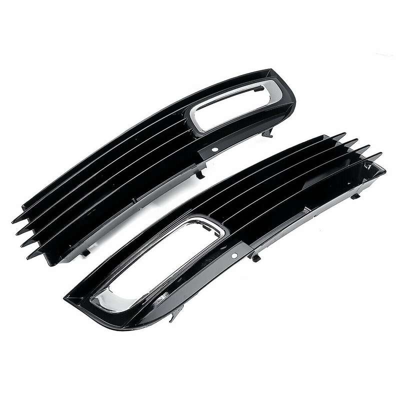 1 Pair Front Bumper Fog Lamp Cover Grilles for A8 / A8 2008-2010 D3