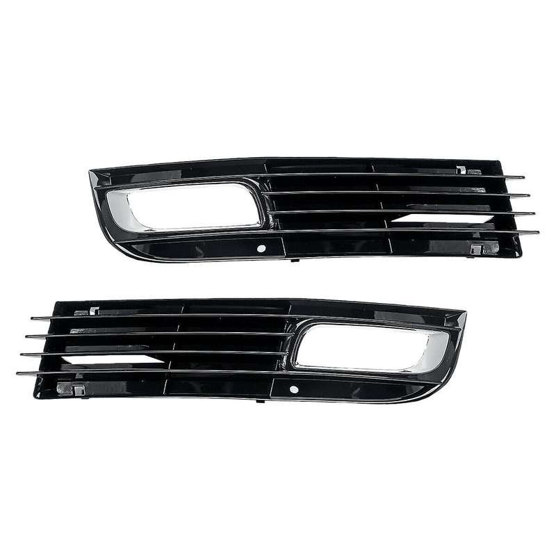 1 Pair Front Bumper Fog Lamp Cover Grilles for A8 / A8 2008-2010 D3