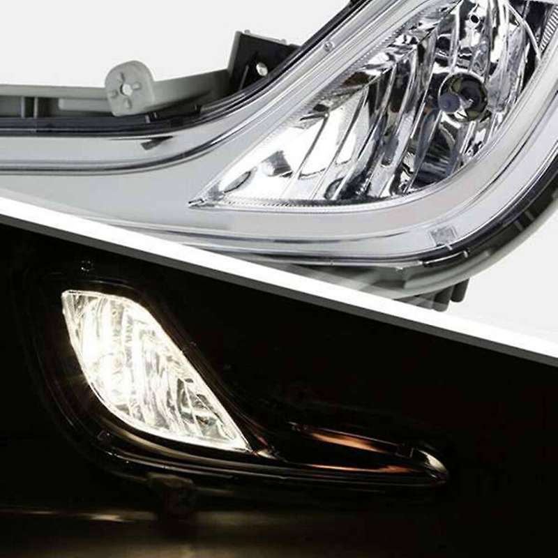 1 Pair Front Bumper Fog Light Assembly for Accent 2012-2017 92201-1R000 92202-1R000 with Switch Wire