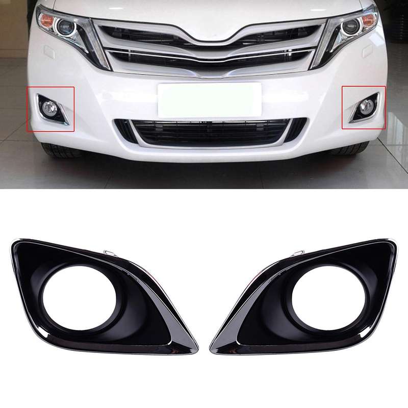 1 Pair Front Bumper Fog Light Lamp Cover Frame Fit for Venza 2013-2015