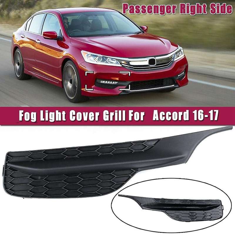 1 Pair Front Bumper Fog Light Lamp Grill Cover Sealed Bezel for Accord 2016-2017