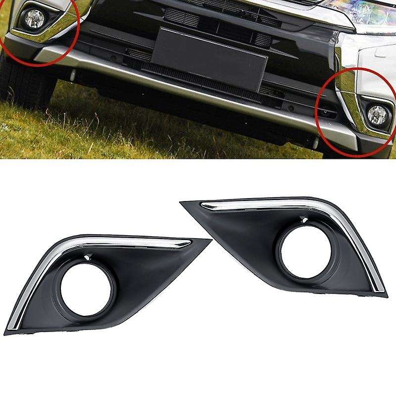 1 Pair Front Bumper Fog Light Lamp Cover Grill Grille for 2016-2018