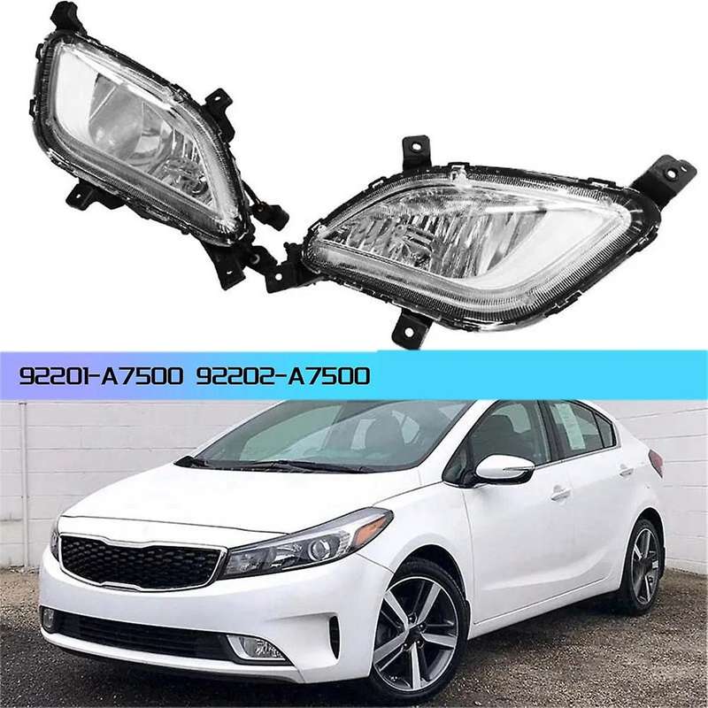 1 Pair Front Bumper Fog Light for Forte 2017 2018 Car Fog Light Running Light Signal Light 92201-A7