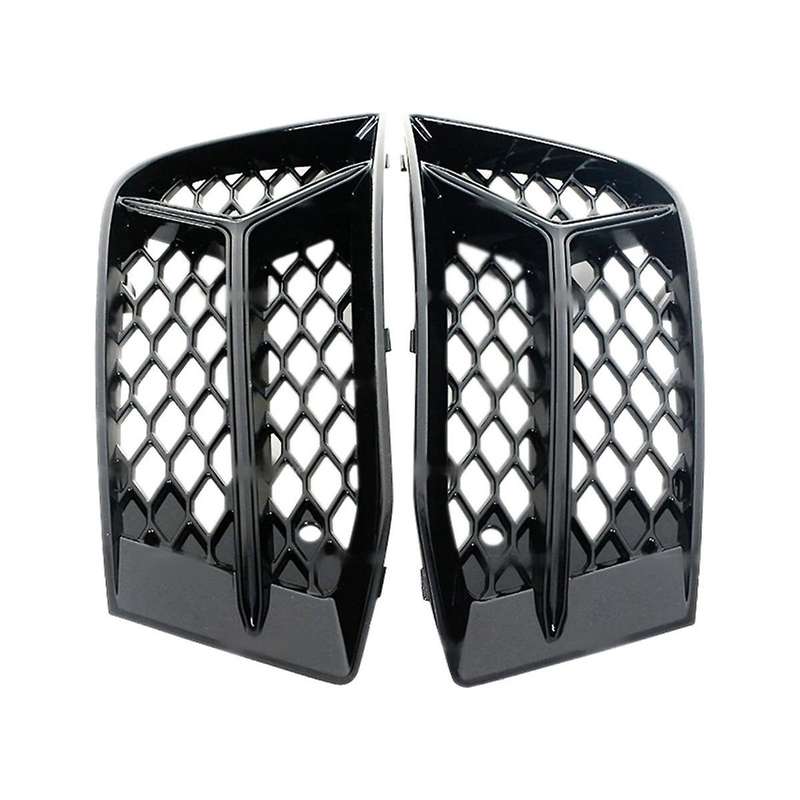 1 Pair Front Bumper Fog Light Grille Cover Honeycomb Fog Lamp Cover for A3 S3 17-20 Decorative Modi
