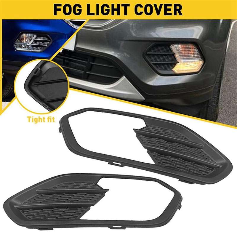 1 Pair Front Bumper Fog Light Frame Grille Cover F01039178 for Escape Kuga 2017-2019