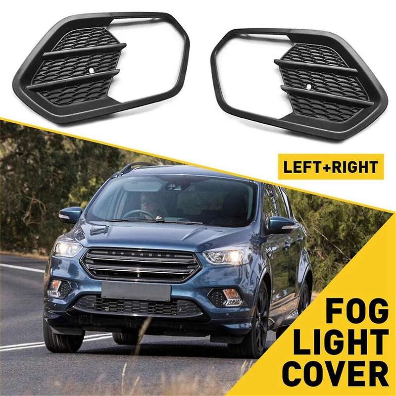 1 Pair Front Bumper Fog Light Frame Grille Cover F01039178 for Escape Kuga 2017-2019