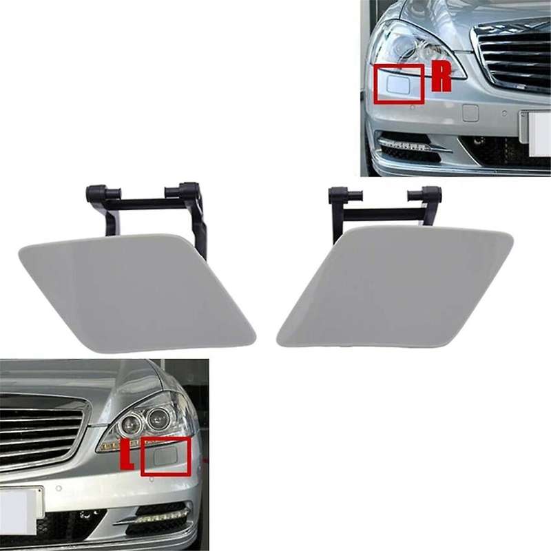 1 Pair Front Bumper Headlight Washer Nozzle Cover for S W221 2010-2013 2218801305 2218801405
