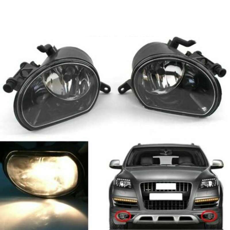 1 Pair Front Bumper Halogen Fog Lights Lamps LH RH for 2010-2015 4L0941699 4L0941700A