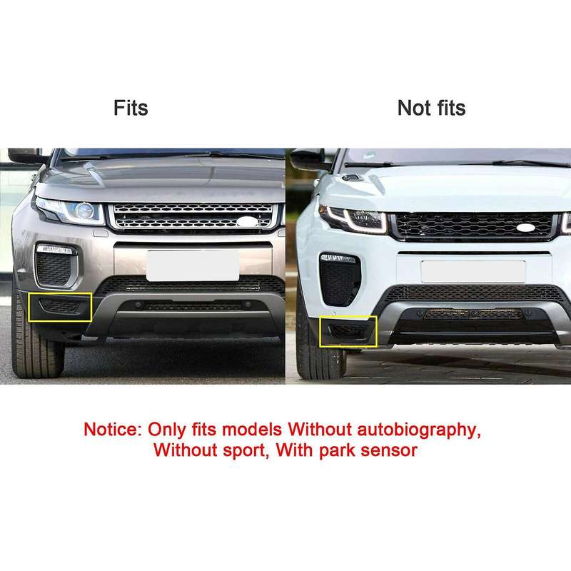 1 Pair Front Bumper Lower Side Trim Bezel Grille Fog Light Cover Fit for Range Evoque 16-19 LR074224