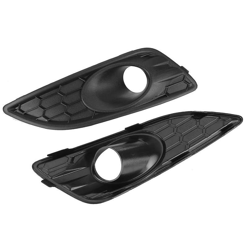 1 Pair Front Bumper Lower Honeycomb Fog Lamp Surround Grille Fog Light Trim Cover for Fiesta Mk7 Fa