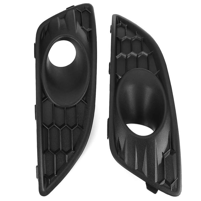 1 Pair Front Bumper Lower Honeycomb Fog Lamp Surround Grille Fog Light Trim Cover for Fiesta Mk7 Fa