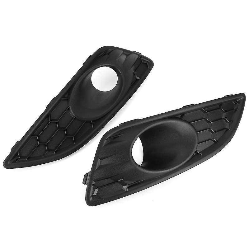 1 Pair Front Bumper Lower Honeycomb Fog Lamp Surround Grille Fog Light Trim Cover for Fiesta Mk7 Fa