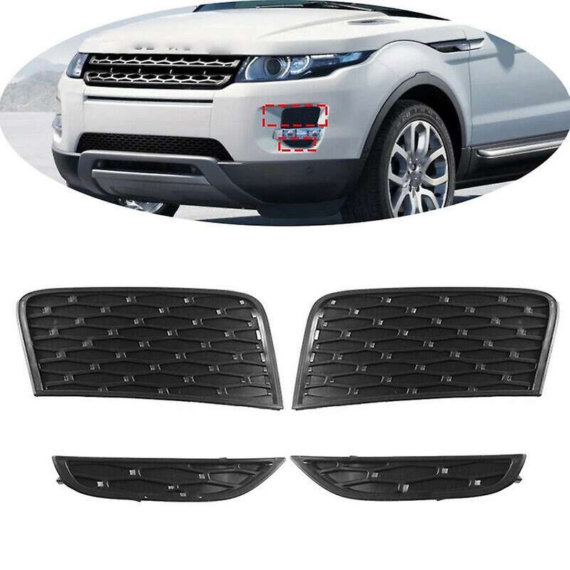 1 Pair Front Fog Driving Light Grille Bezel Cover for Range Evoque 2012-2015