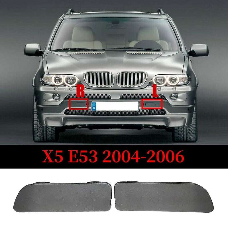 1 Pair Front Bumper Towing Tow Trailer Hook Cover Eye Cap Trim for E53 X5 2004-2006 51117116671 5111