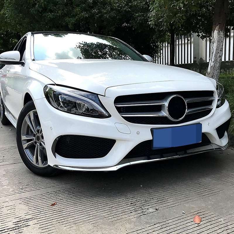 1 Pair Front Bumper Splitter Canard Cover Trim for C Class W205 for 2015-2018