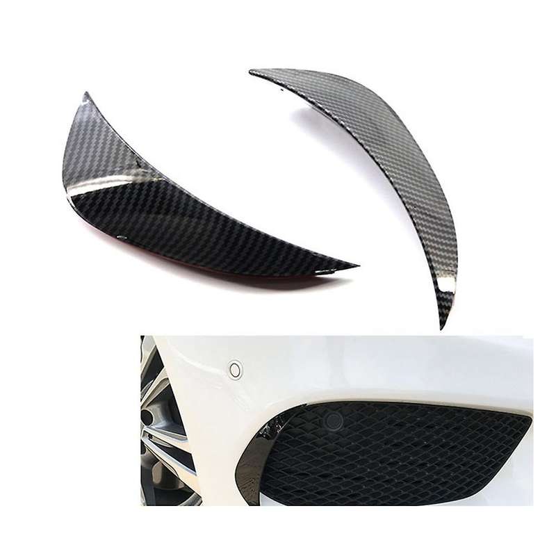 1 Pair Front Bumper Splitter Canard Cover Trim for C Class W205 for 2015-2018