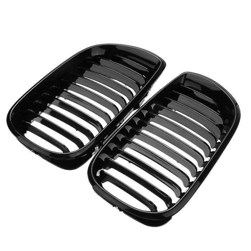 1 Pair Front Grille for E46 4D 325I Facelift 2002-2005 Gloss Black Car Front Kidney Racing Grille Gr
