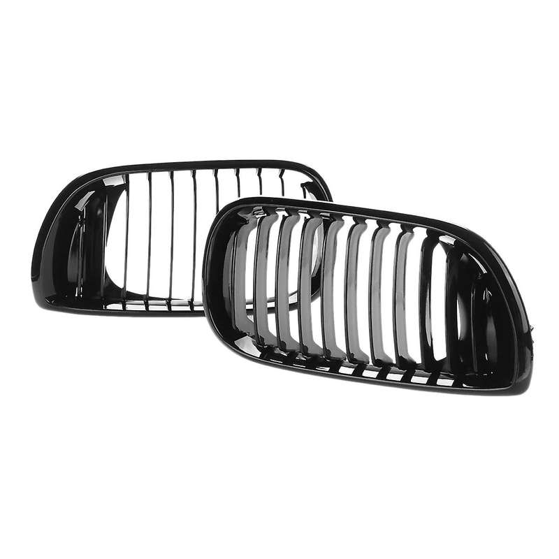 1 Pair Front Grille for E46 4D 325I Facelift 2002-2005 Gloss Black Car Front Kidney Racing Grille Gr