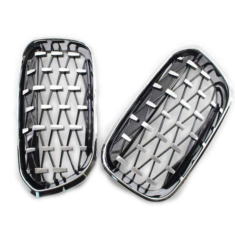 1 Pair Front Kidney Diamond Style Grille Diamond Meteor Grills for - 1 Series F20 2015-2017 Racing G